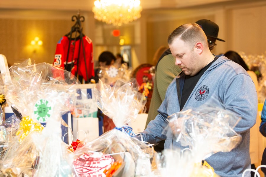 Gifts and prizes at a casino theme party